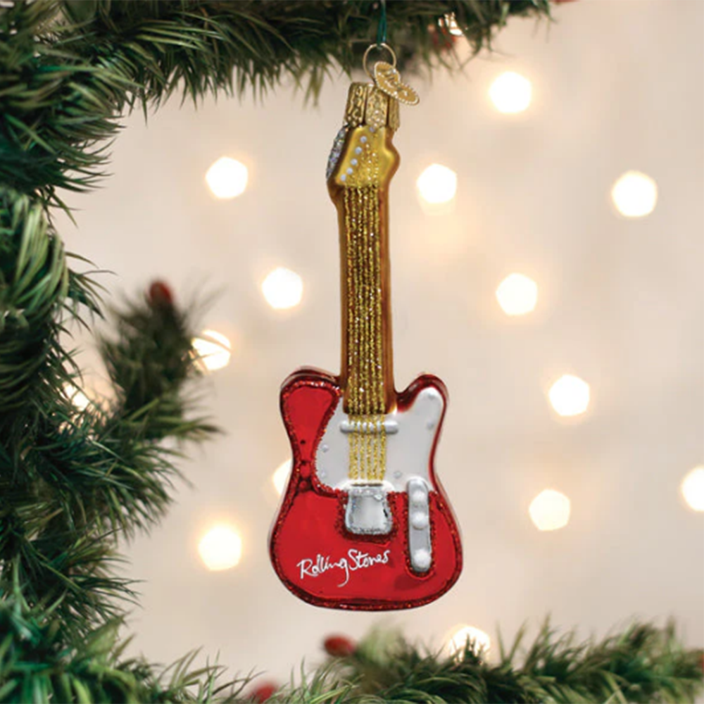 The Rolling Stones Guitar Ornament Front 2 