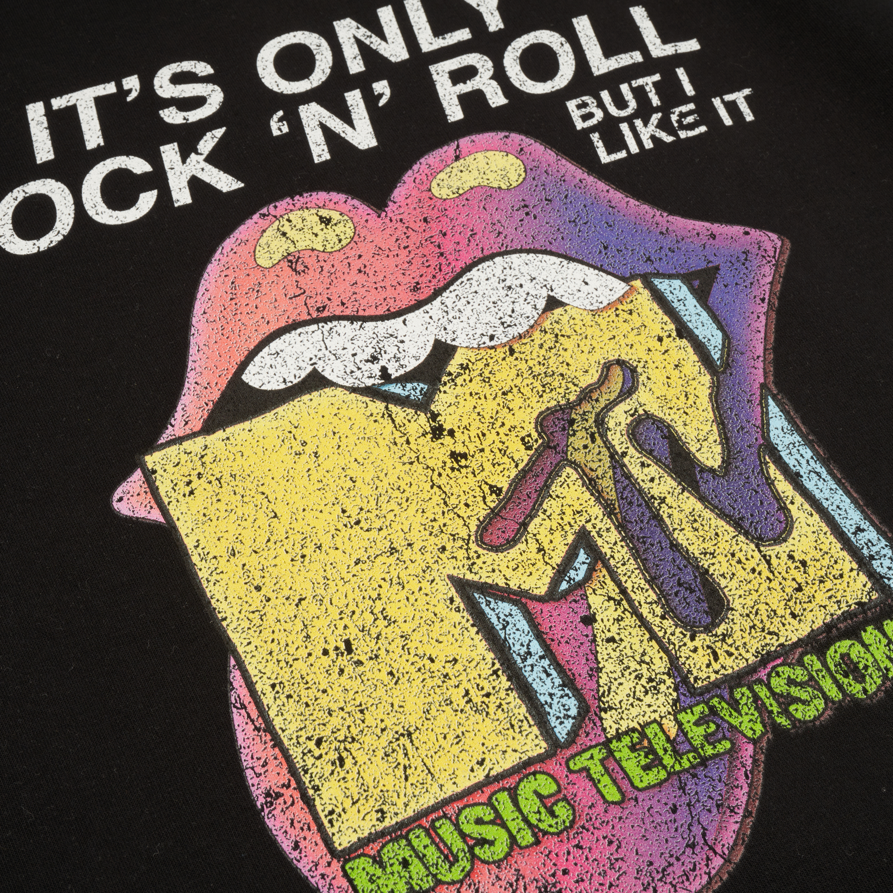 Rolling Stones x MTV IT'S ONLY ROCK 'N ROLL Hoodie Detail