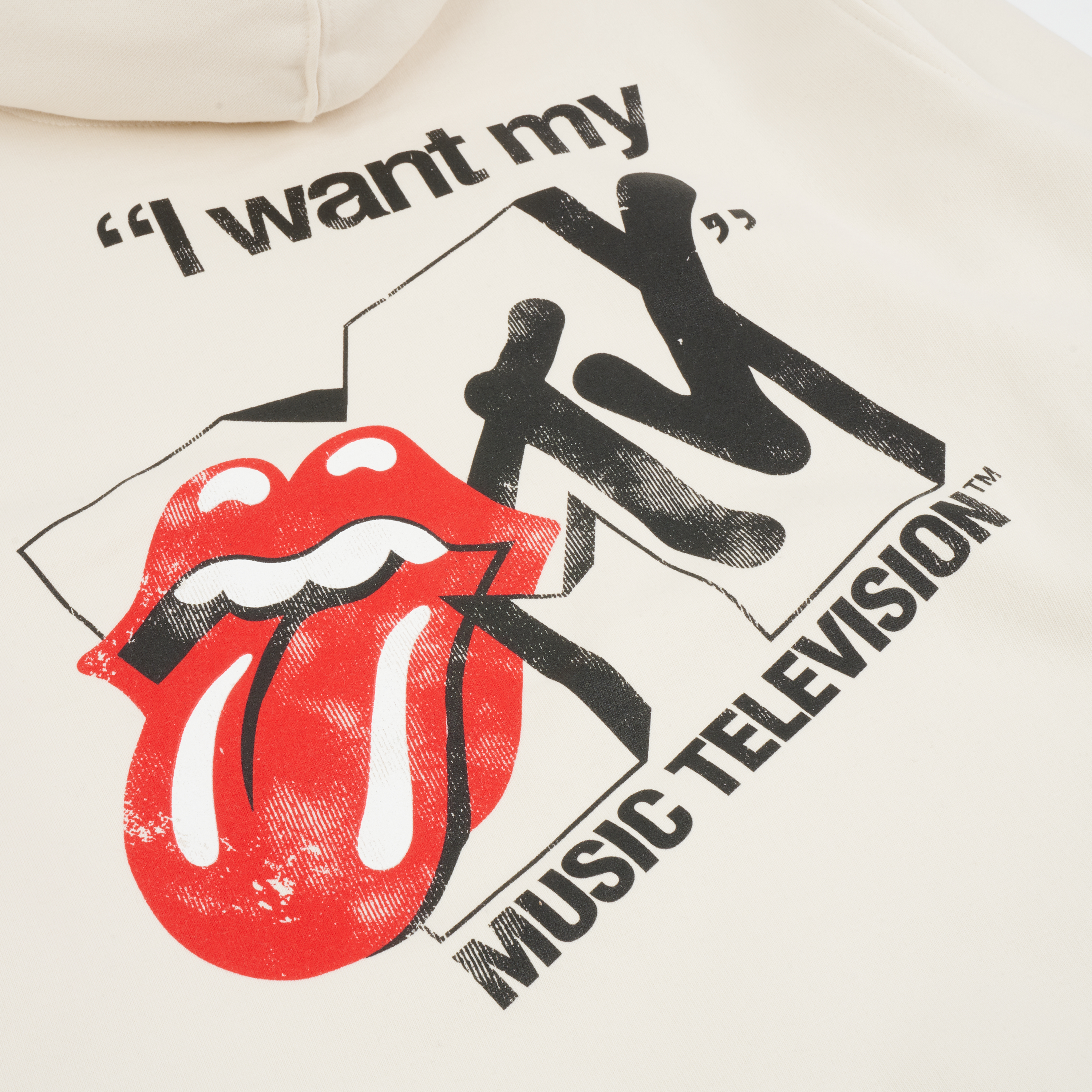 Rolling Stones x MTV I WANT MY Hoodie Detail