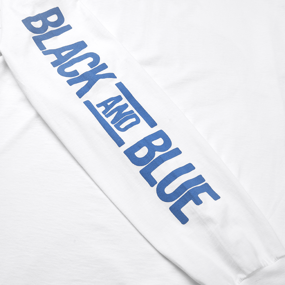 Black and Blue White Longsleeve T-Shirt