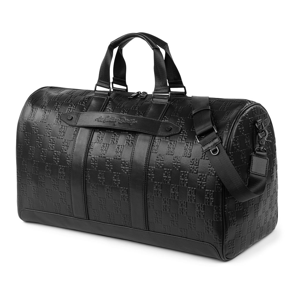 louis vuitton black leather duffle bag
