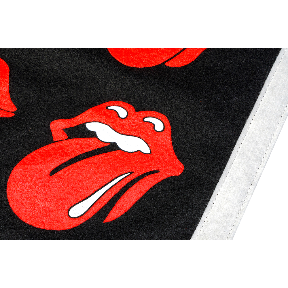 Lips Camp Flag (Black) Detail