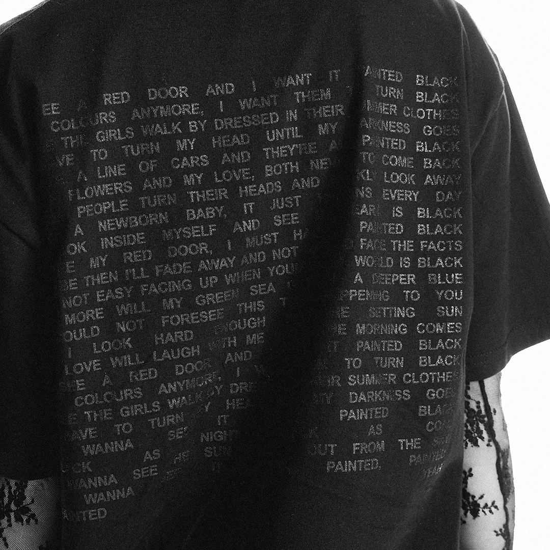 Paint It Black Tonal Lyric T-shirt