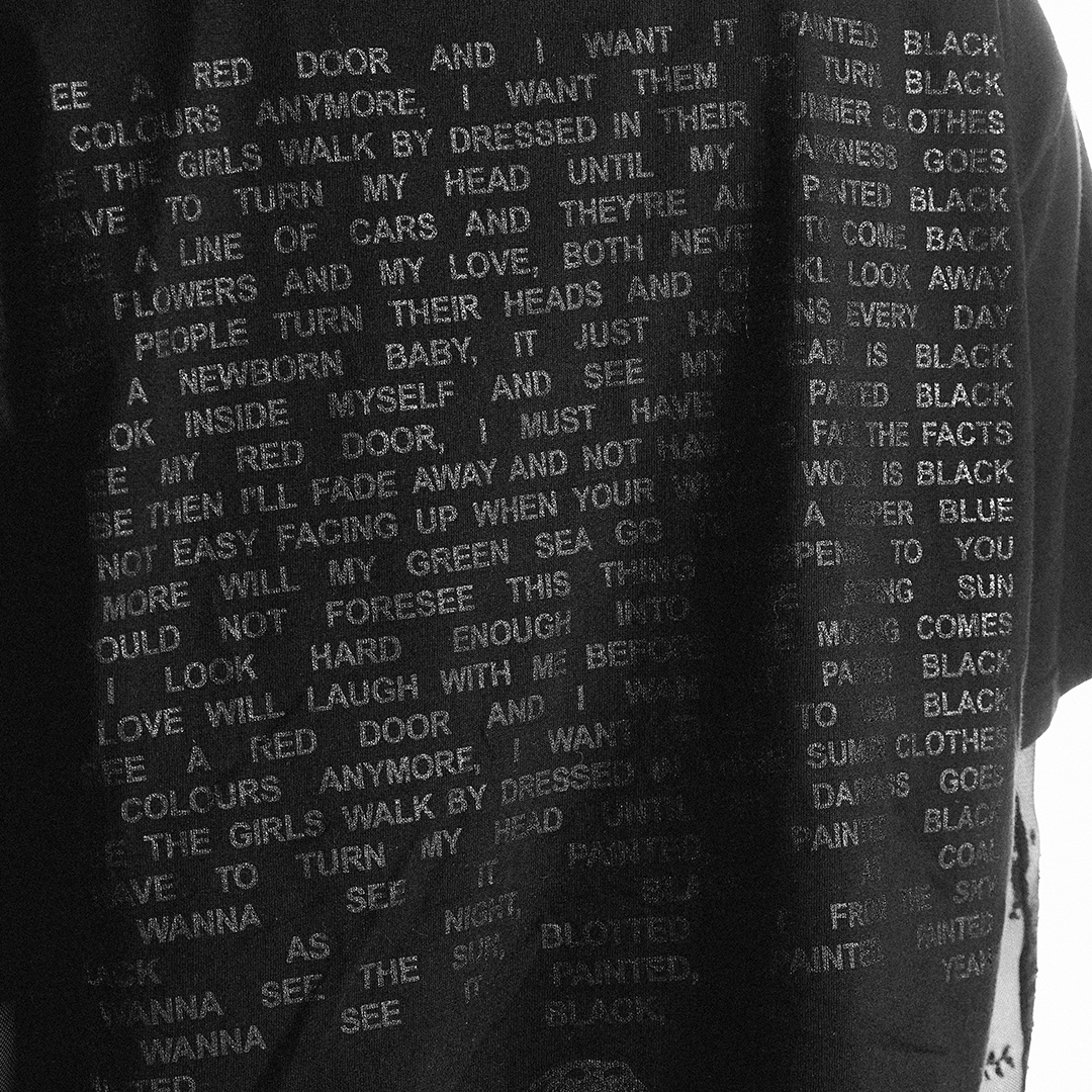 Paint It Black Tonal Lyric T-shirt