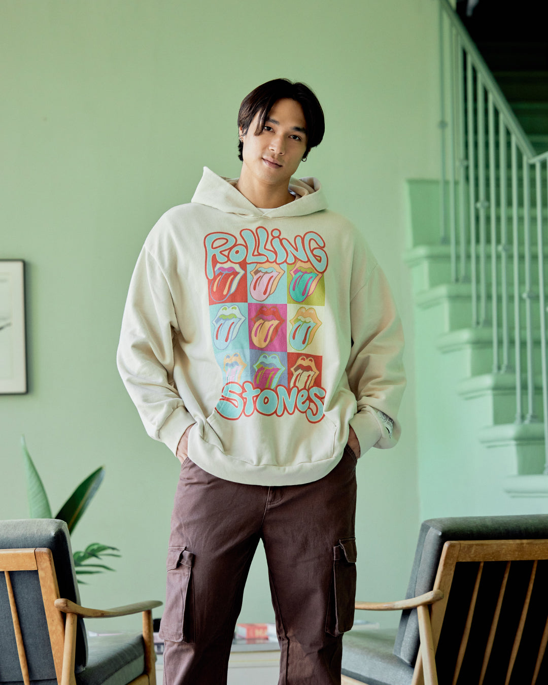 Pop Art Lick Multi Logo Hoodie Lifestyle