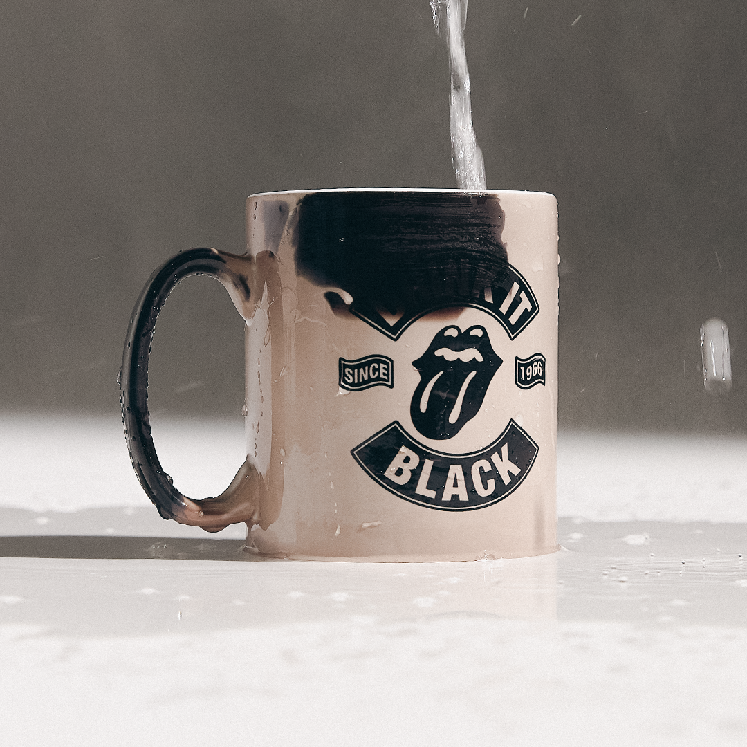 Paint It Black Drink It Heat Changing Mug