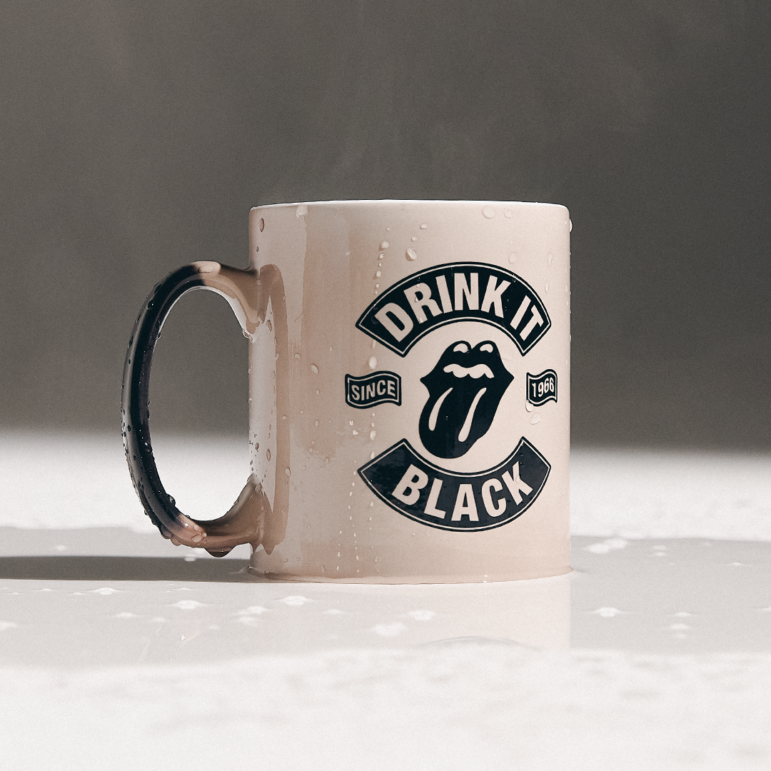 Paint It Black Drink It Heat Changing Mug
