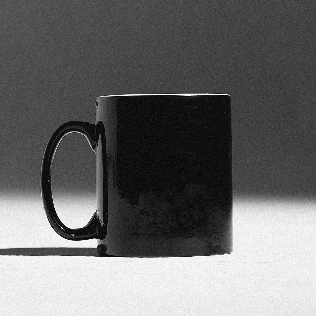 Paint It Black Drink It Heat Changing Mug