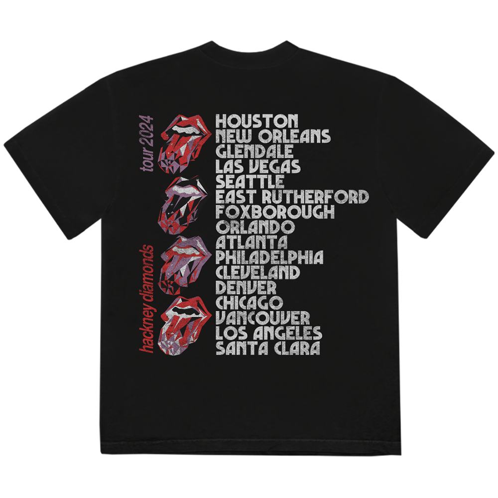 Hackney Diamonds Tour Vintage Washed Dateback T-Shirt Back
