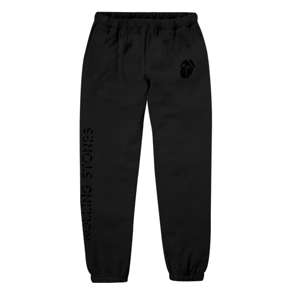 Paint It Black Embroidered Diamond Tongue Sweatpants – The Rolling Stones