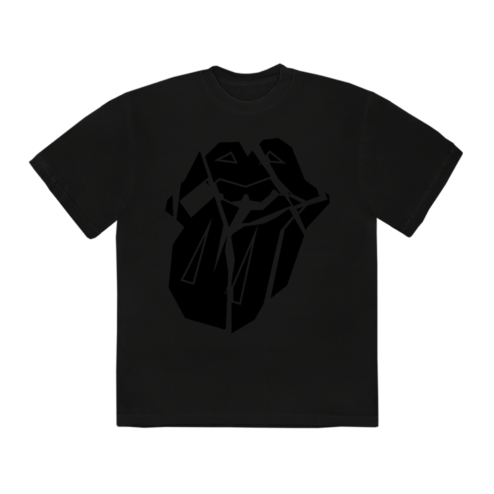 Paint It Black Flocked Diamond Tongue T-Shirt