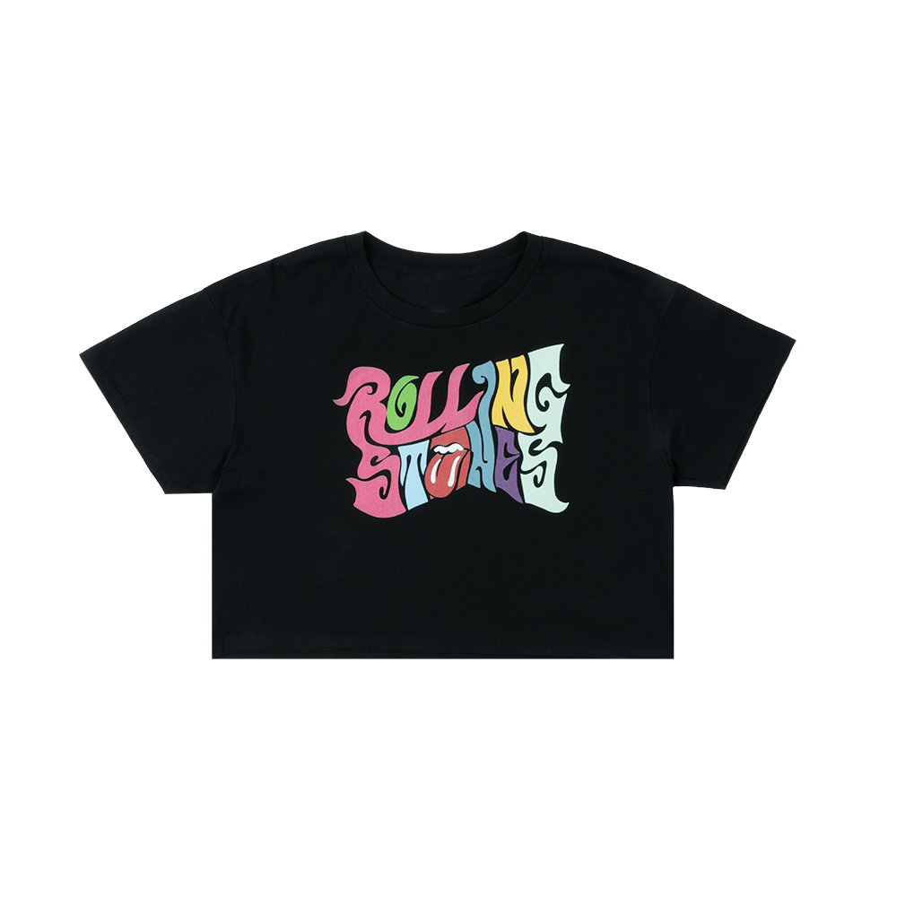 Psychedelic Logo Cropped T-Shirt