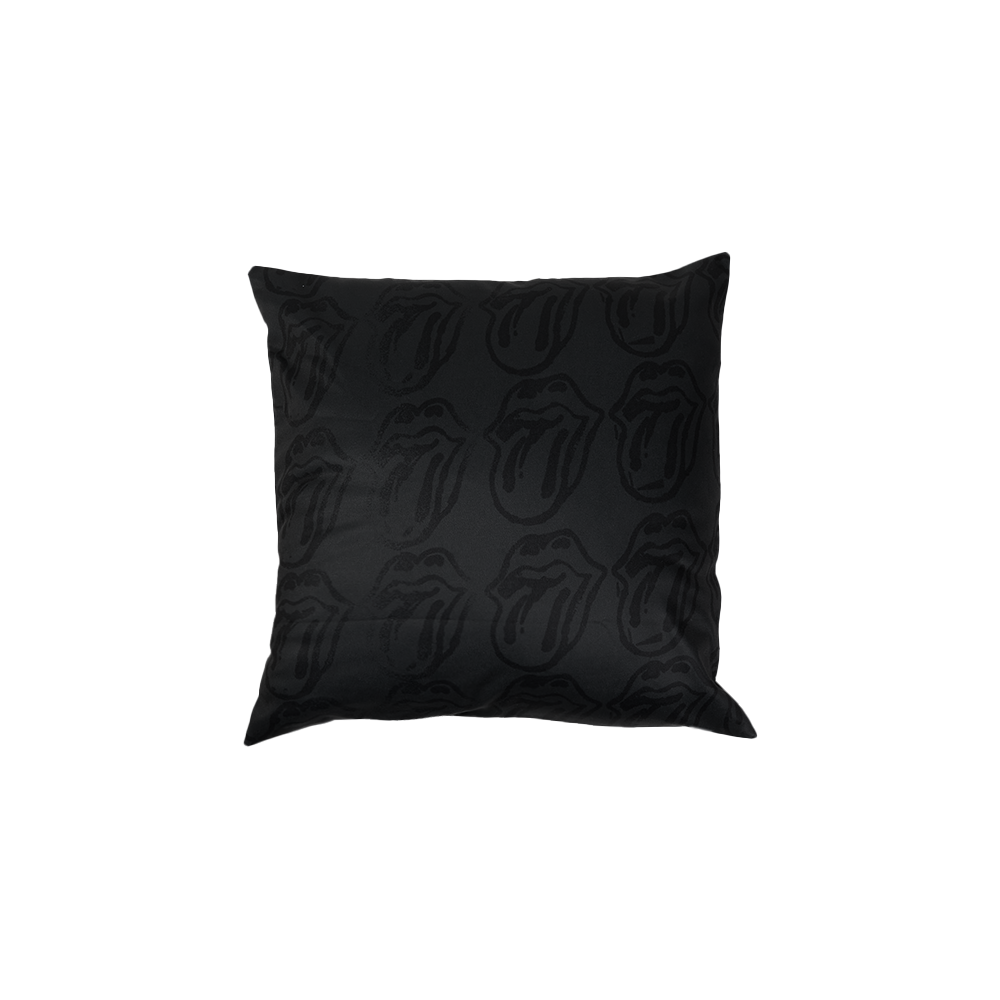 Paint It Black Repeating Tongue Pillow 