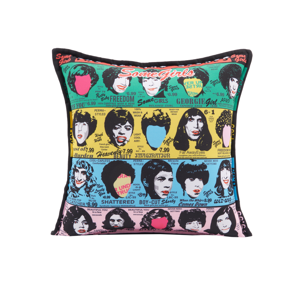 The Rolling Stones x Kidrobot Some Girls 16" Plush Pillow Front