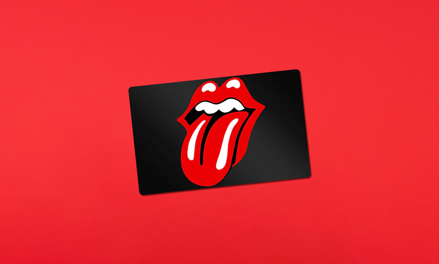 Gift card product on a red background