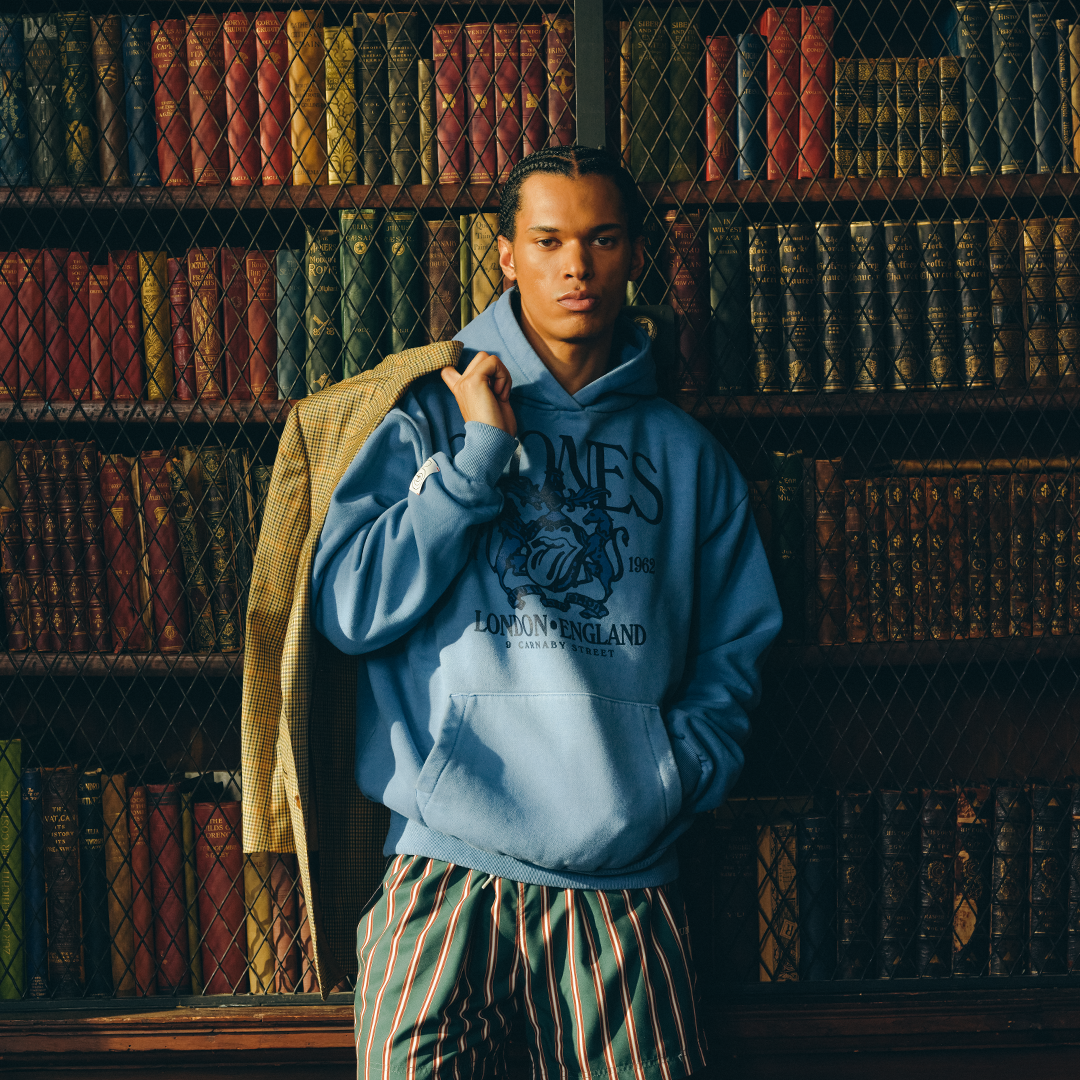 Stones '62 Blue Crest Hoodie Model