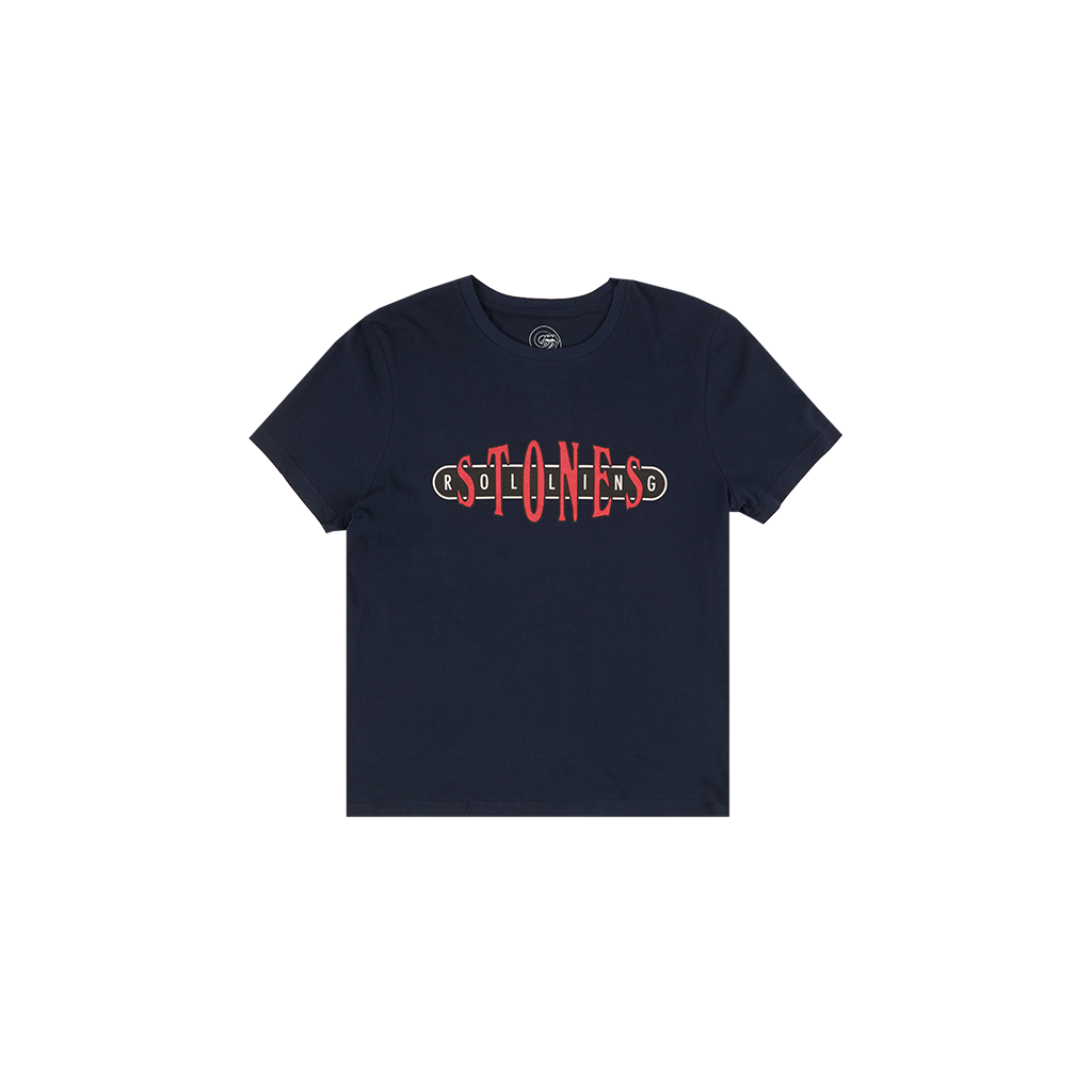 Rollling Stones Fitted Navy Varsity T-Shirt Front