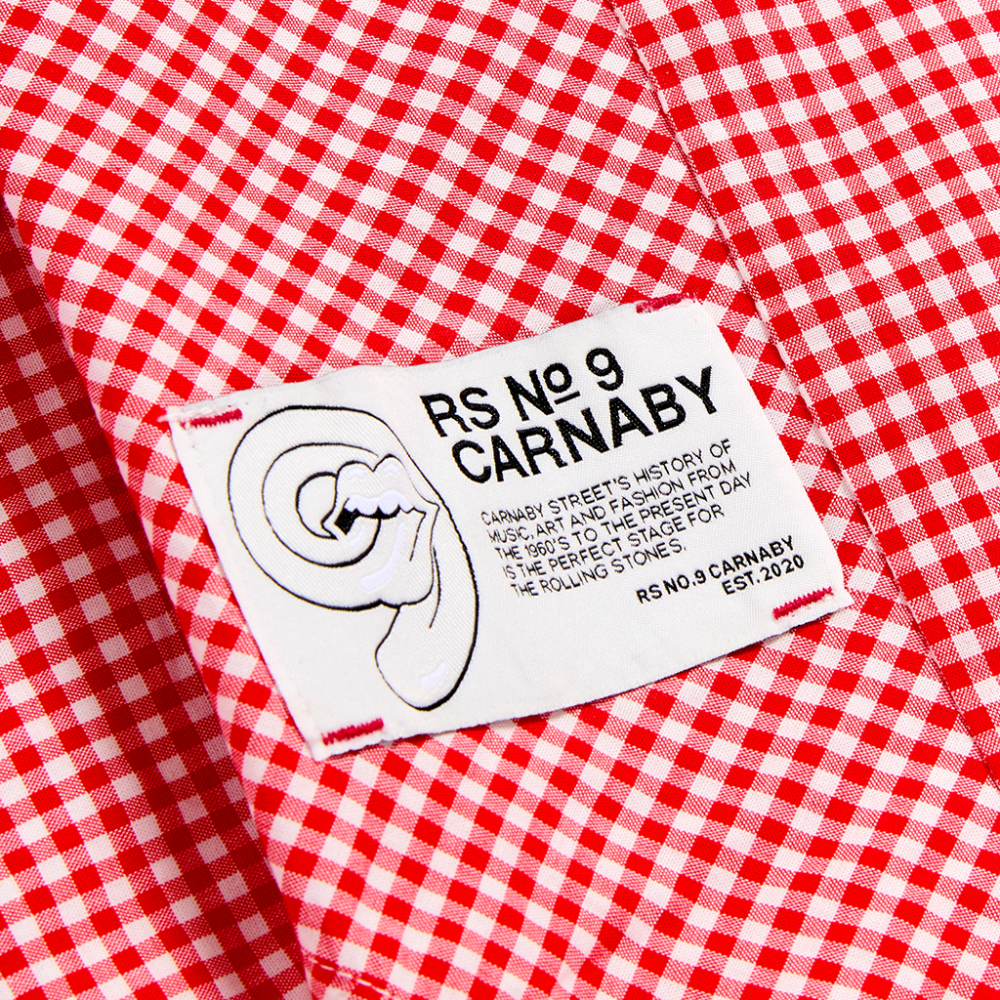 Red Gingham Embroidered Placement Shirt - Details