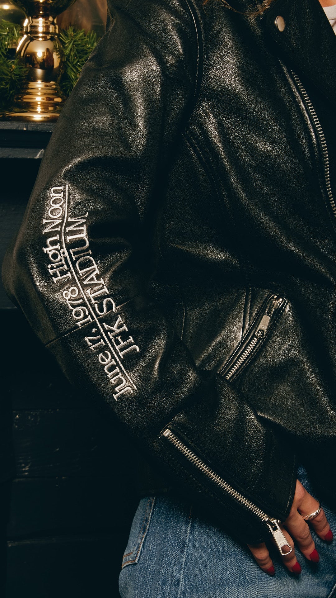 JFK Stadium Rolling Stones Leather Jacket - The Rolling Stones