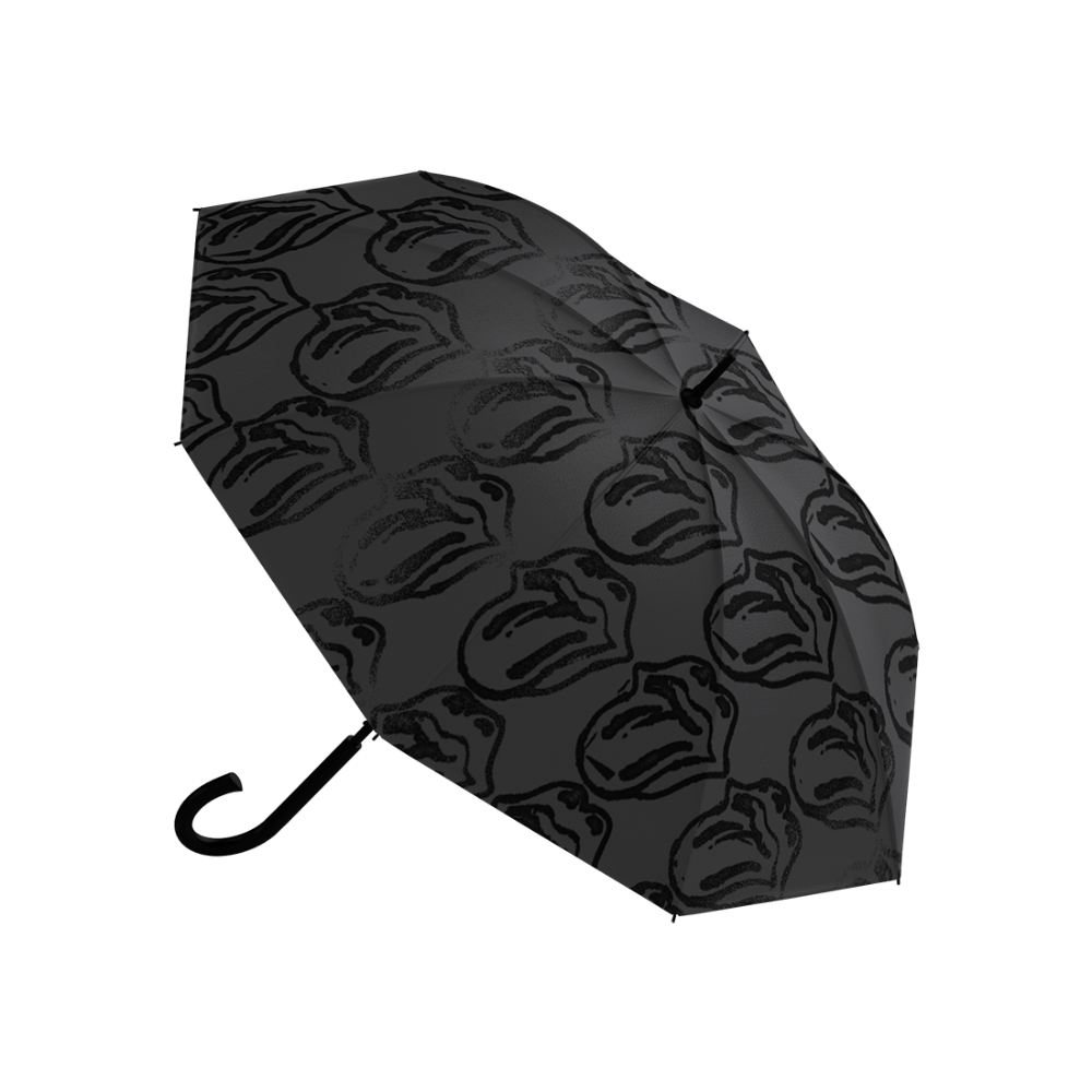 Paint It Black Repeating Tongue Jumbo Umbrella Full