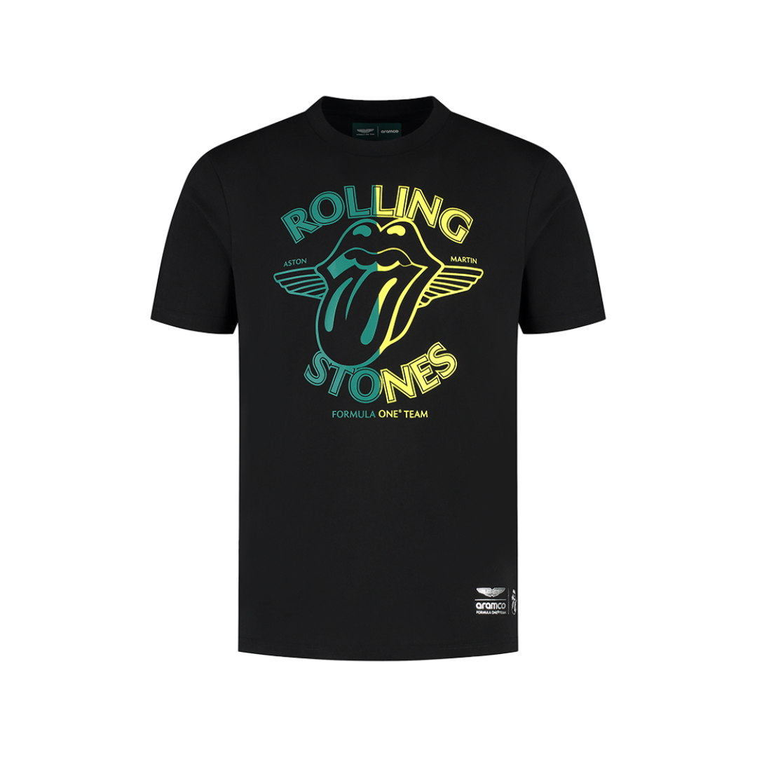 ASTON MARTIN Aramco F1 X ROLLING STONES TEE Front