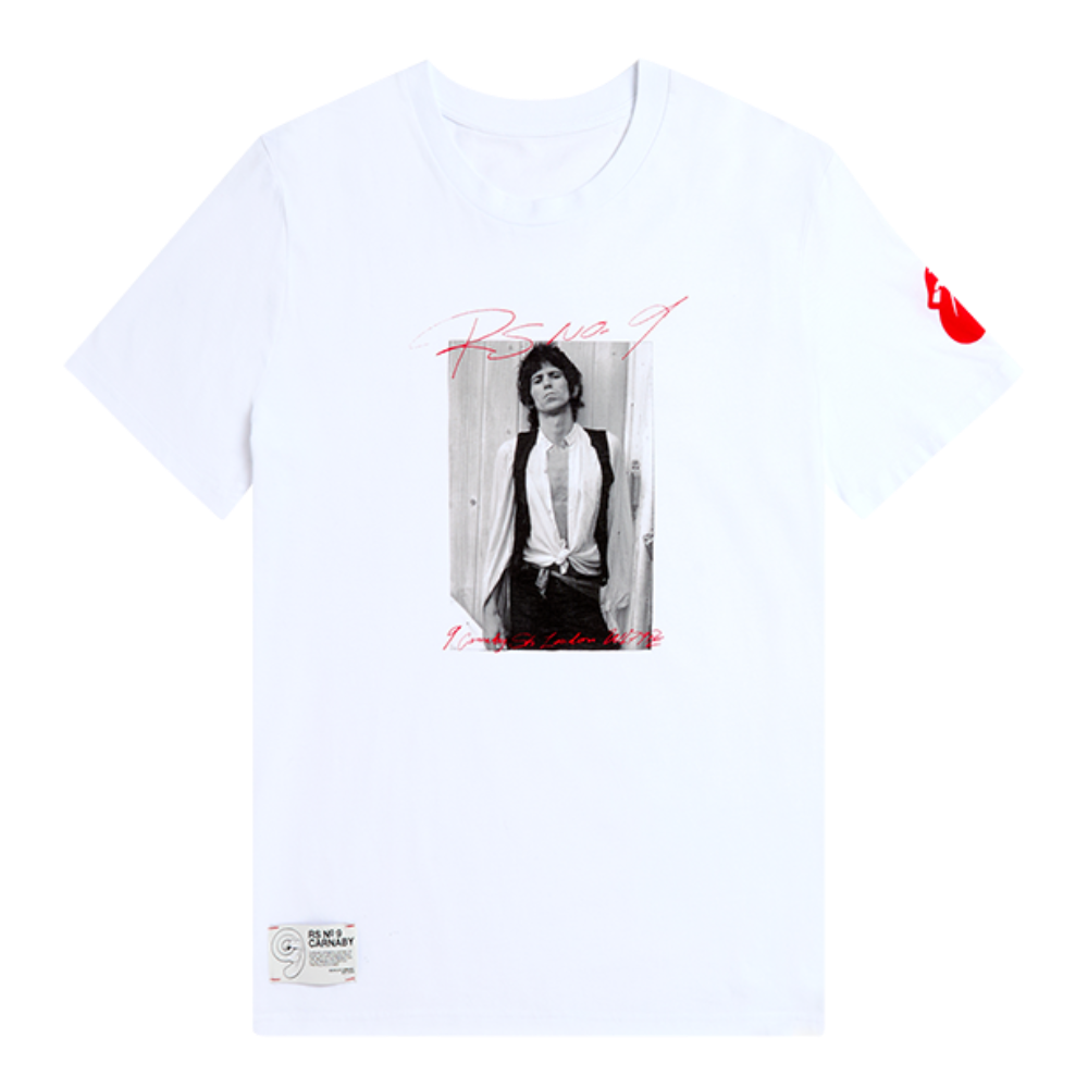 Keith Pose White Photo T-Shirt - Front