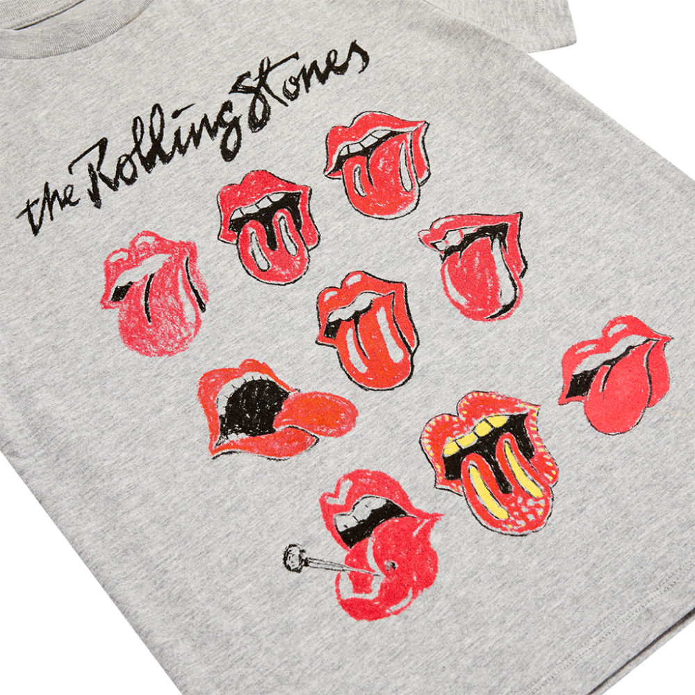 Kids Classic Tongues History Grey T-Shirt - Details