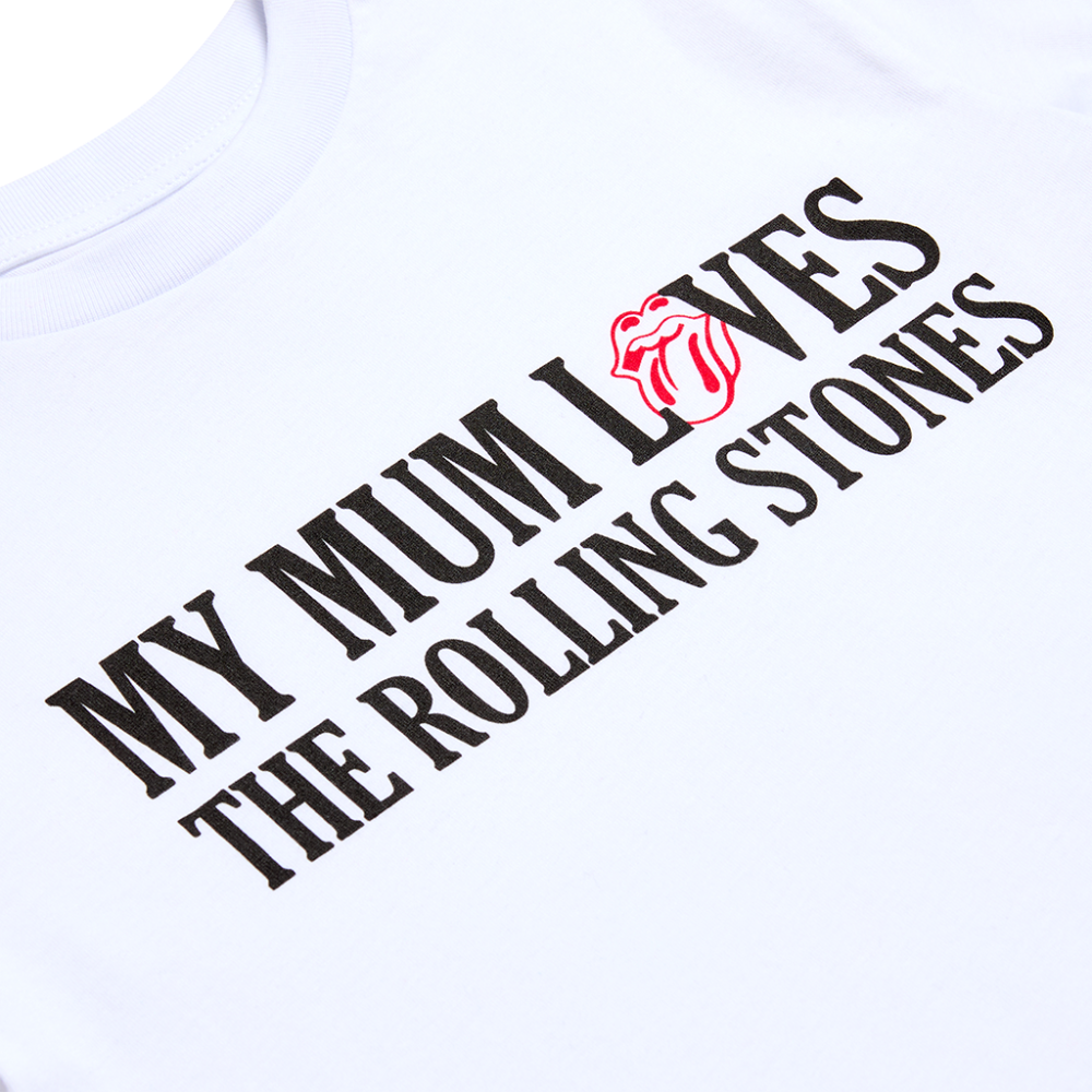 Kids My Mum Loves The Rolling Stones White T-Shirt - Details