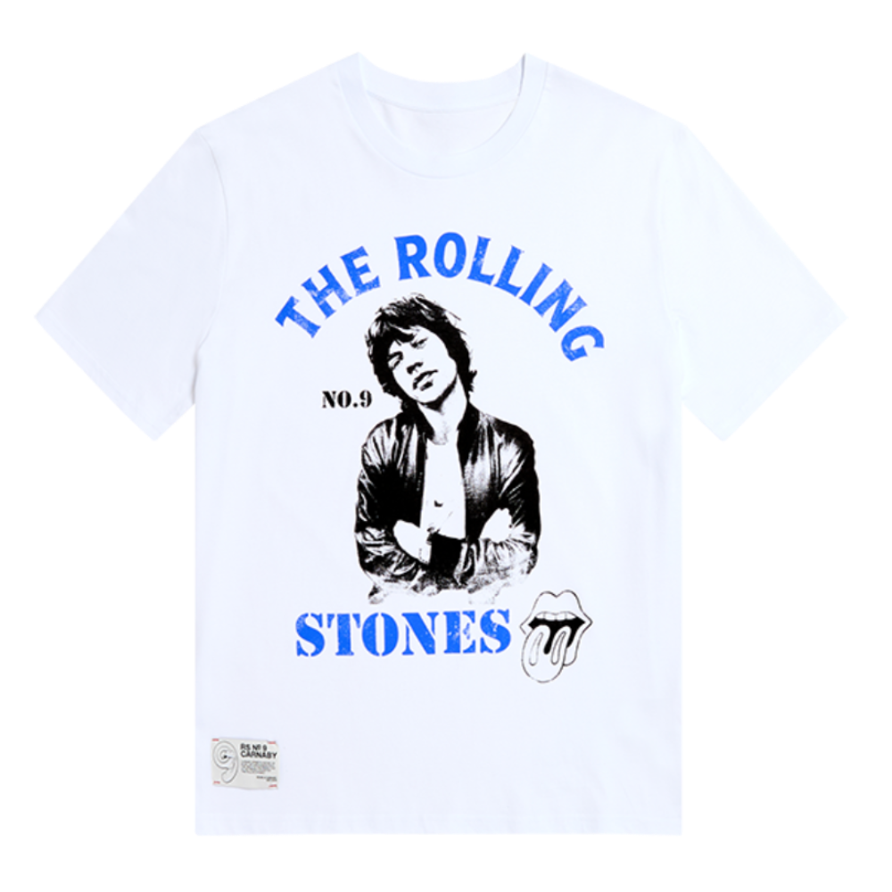 Mick Graphic Pose White T-Shirt - Front