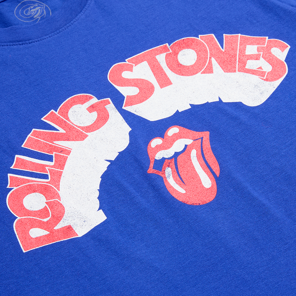 Rolling Stones Union Jack Crooked Blue T-Shirt 3