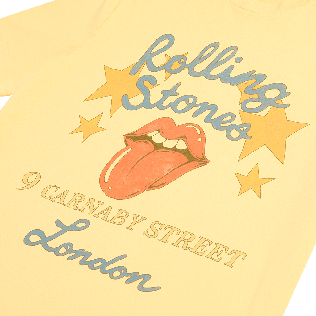 Rolling Stones Star Burst Logo Yellow T-Shirt 3