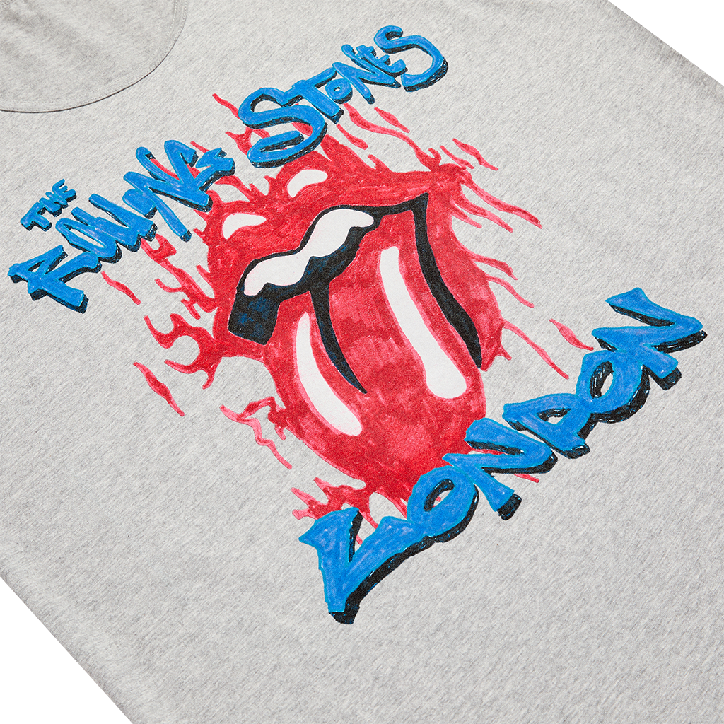 The Rolling Stones London Fire Tongue Grey Tank Top - The Rolling The Rolling Stones London Fire Tongue Grey Tank Top - The Rolling
