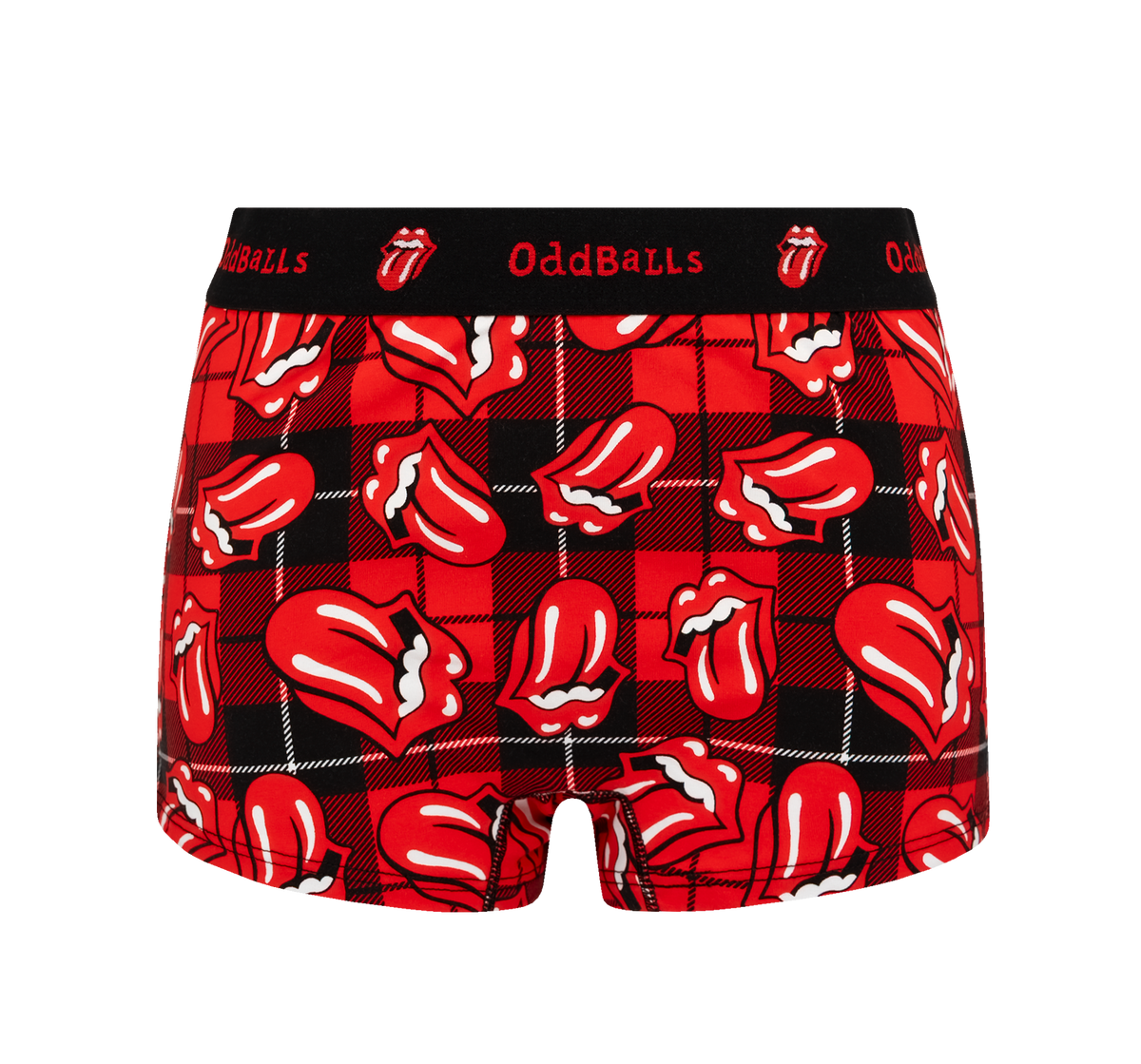 The Rolling Stones x OddBalls Tartan Mens Boxer Shorts 1