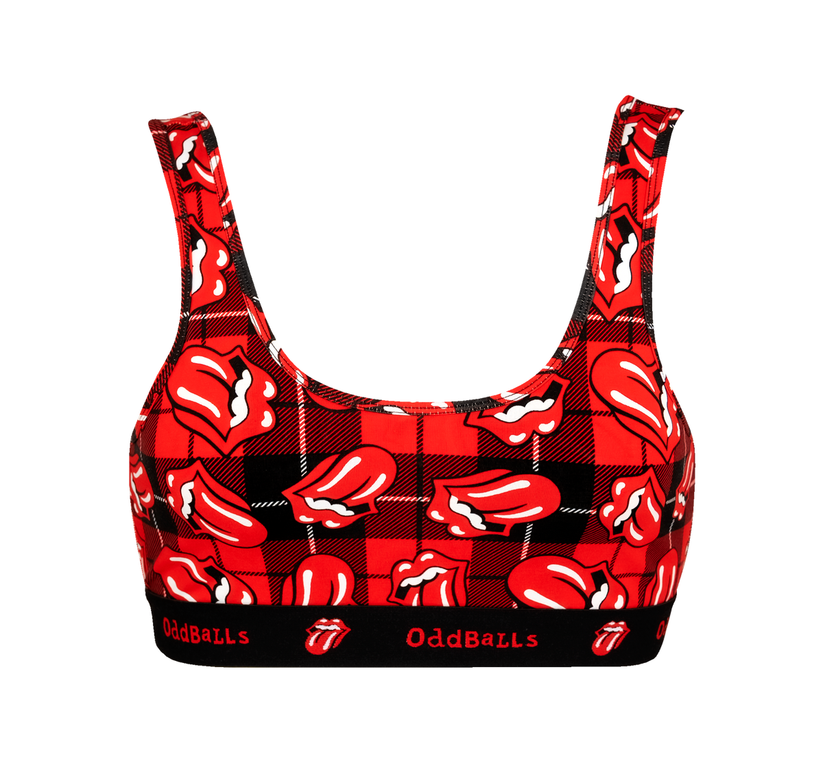 The Rolling Stones x OddBalls Tartan Bralette 1
