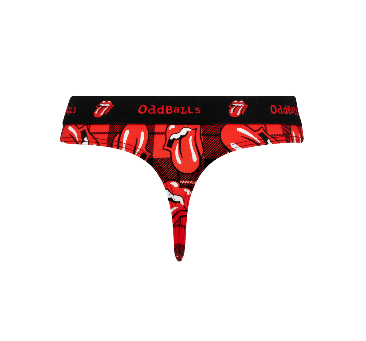 The Rolling Stones x OddBalls Tartan Ladies Thong 1