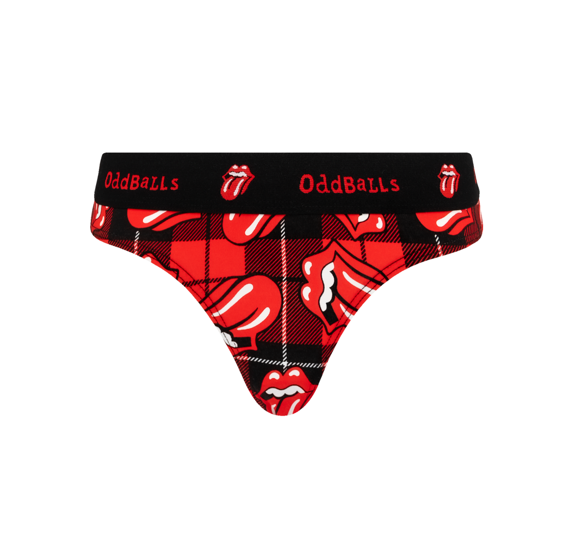 The Rolling Stones x OddBalls Tartan Ladies Thong 2