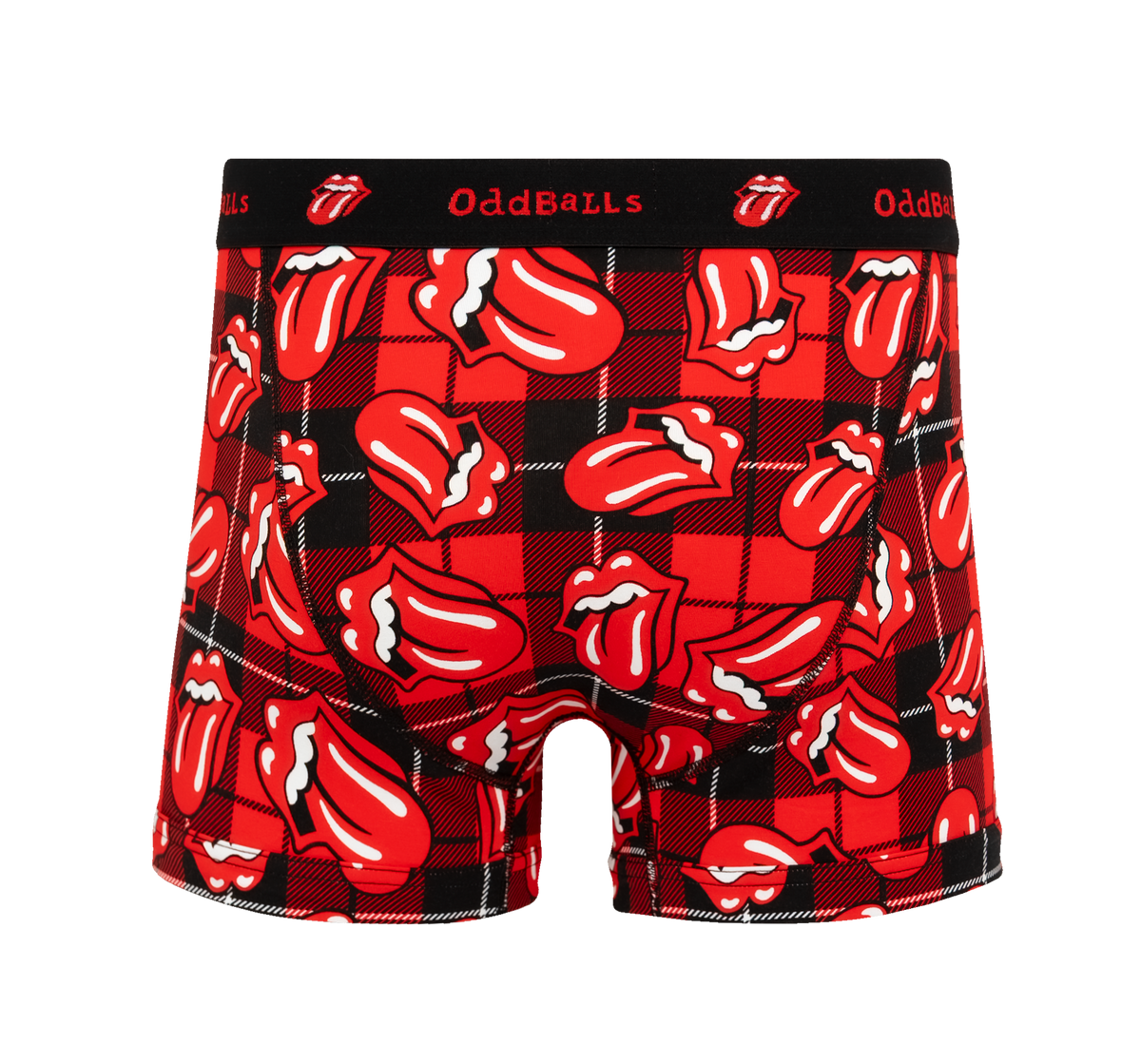 The Rolling Stones x OddBalls Tartan Bamboo Mens Boxer Shorts 2