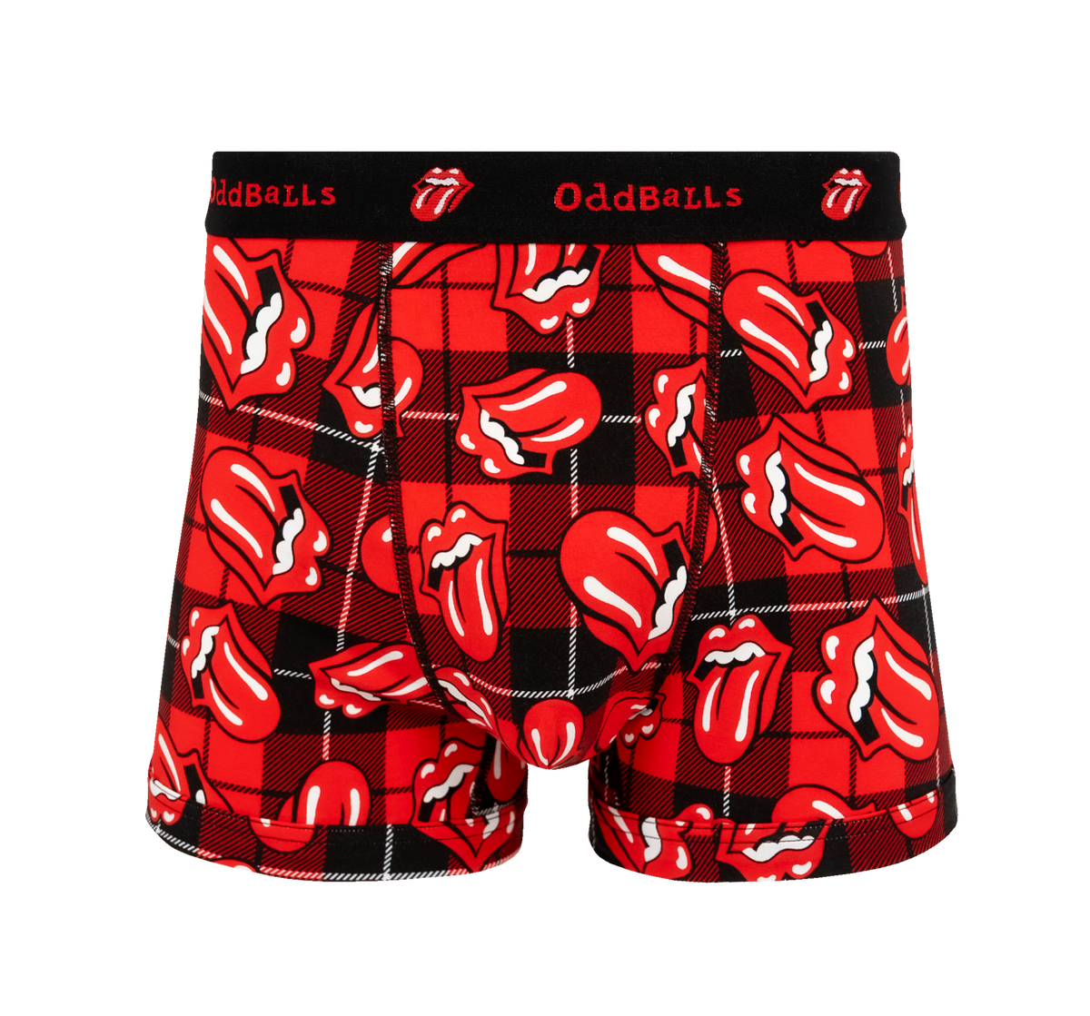 The Rolling Stones x OddBalls Tartan Bamboo Mens Boxer Shorts 1