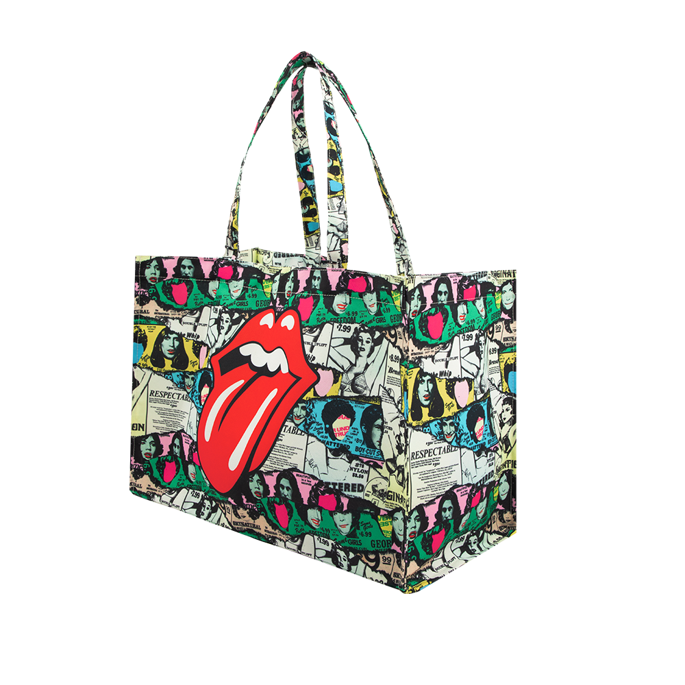 Some Girls Cartoon Collage Tote Side