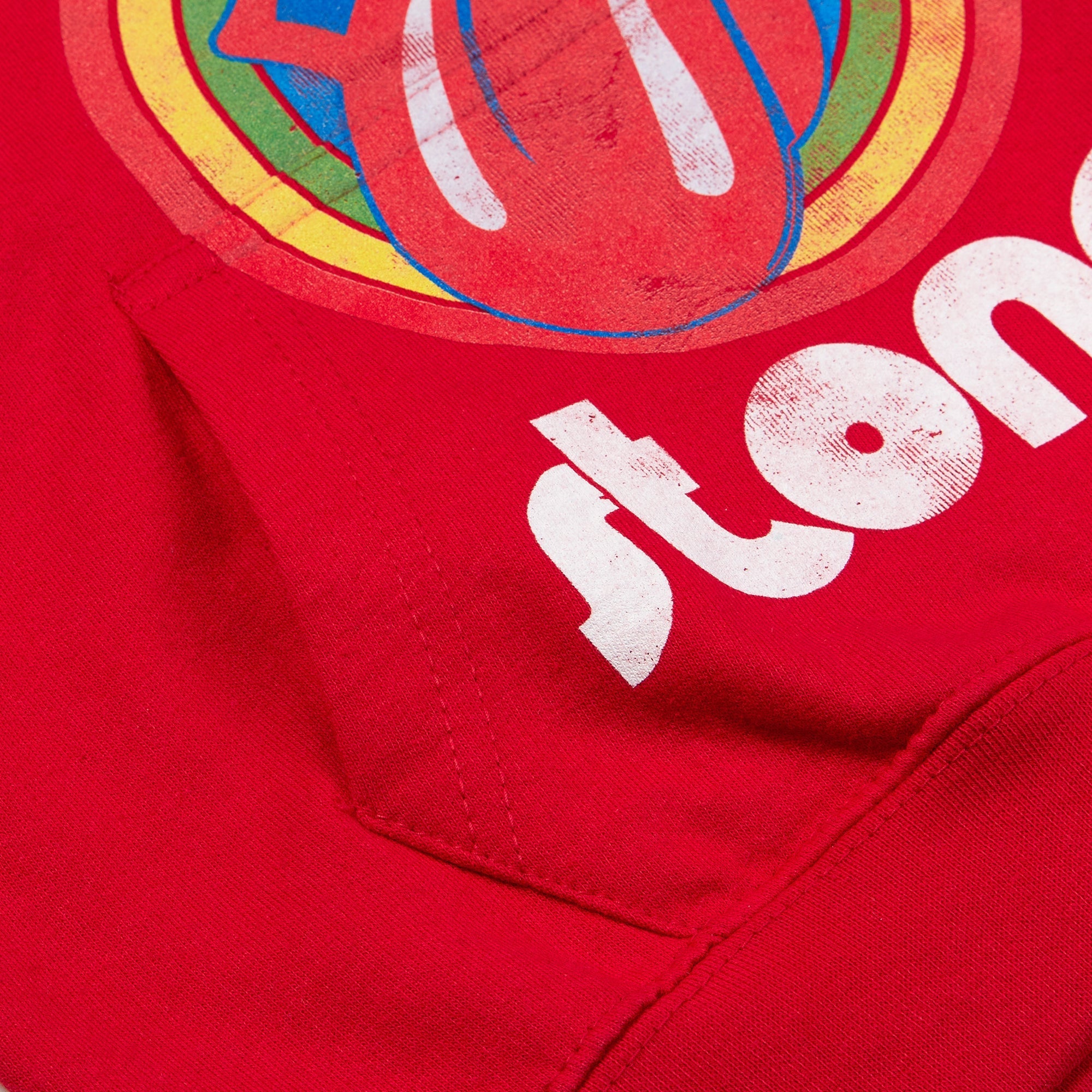 Stones Red Kids Retro Hoodie Detail 2