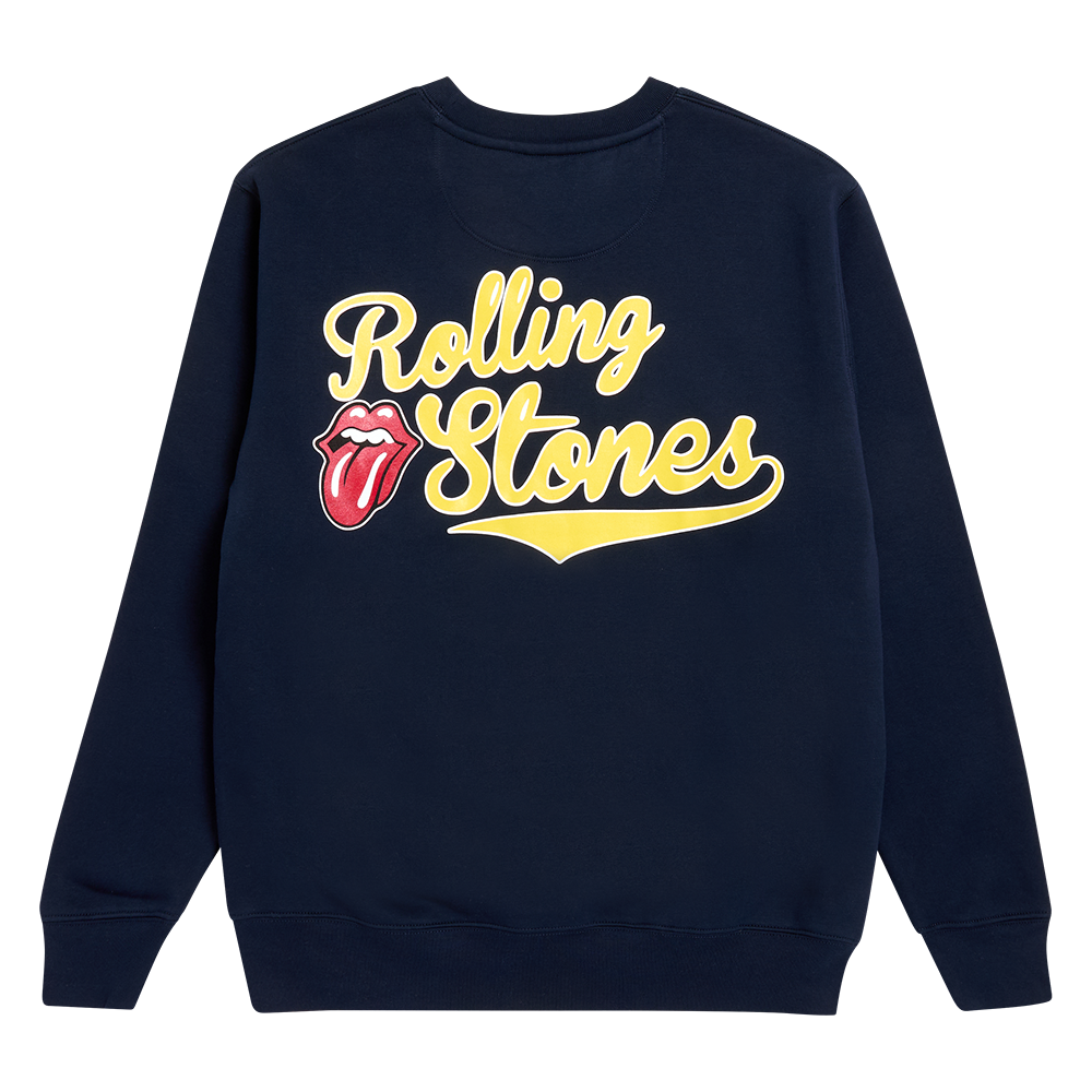Rolling Stones Baseball Collegiate Crewneck - The Rolling Stones Rolling Stones Baseball Collegiate Crewneck - The Rolling Stones