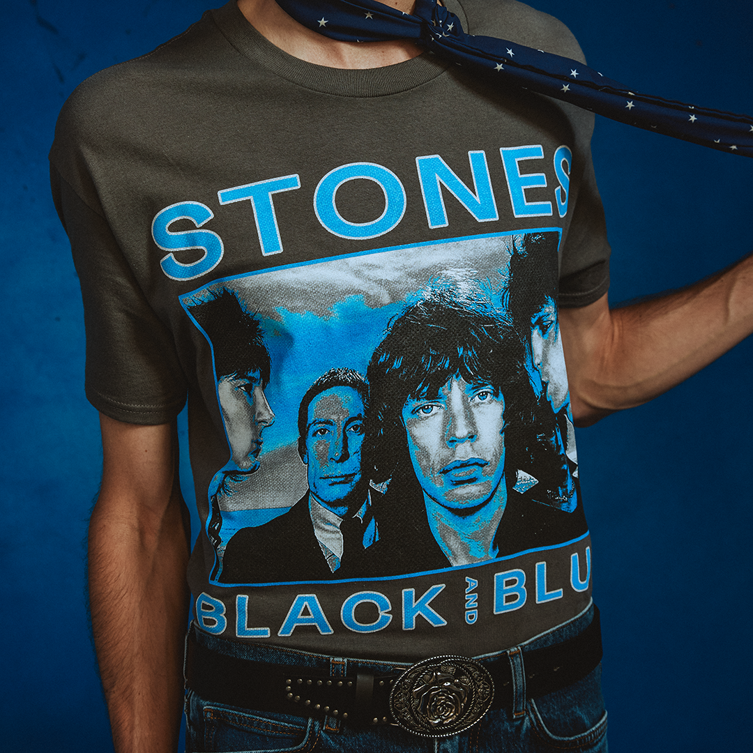 Black and Blue Charcoal T-Shirt