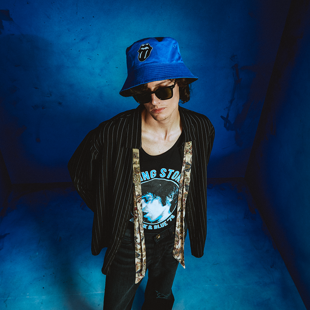Black and Blue Reversible Bucket Hat
