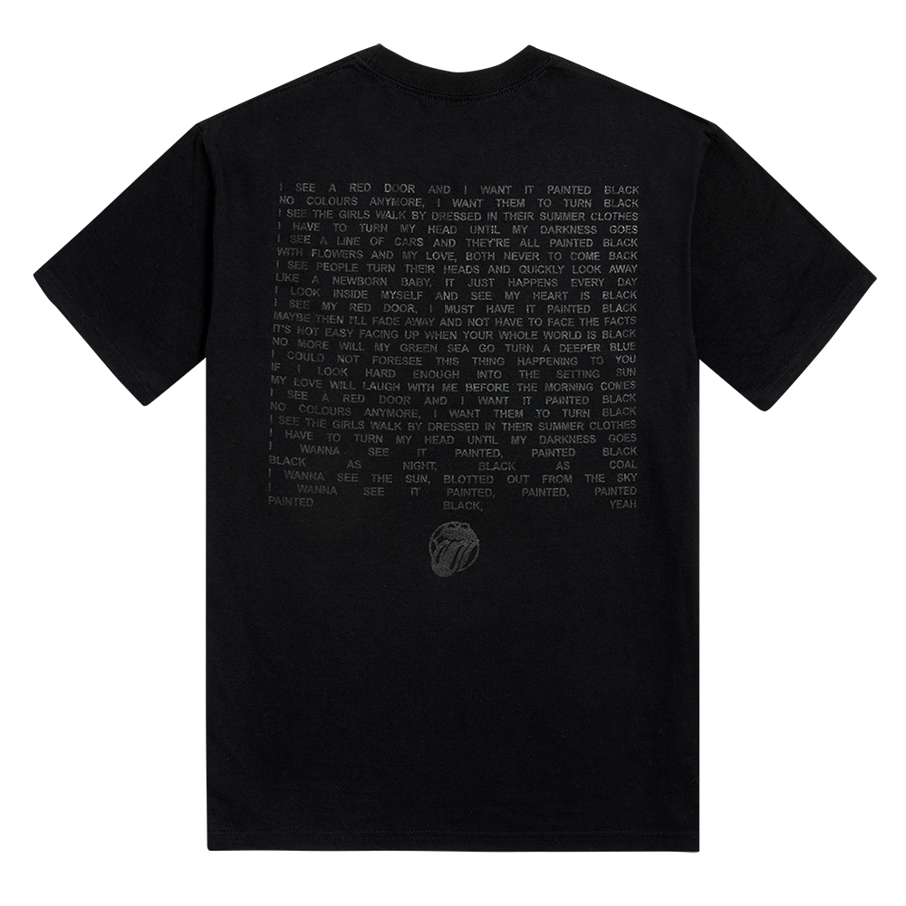 Paint It Black Tonal Lyric T-shirt-2