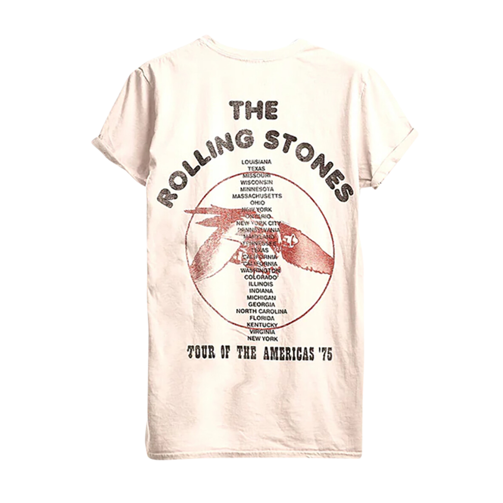 Tour Americas '75 Washed T-Shirt - The Rolling Stones Tour Americas '75 Washed T-Shirt - The Rolling Stones