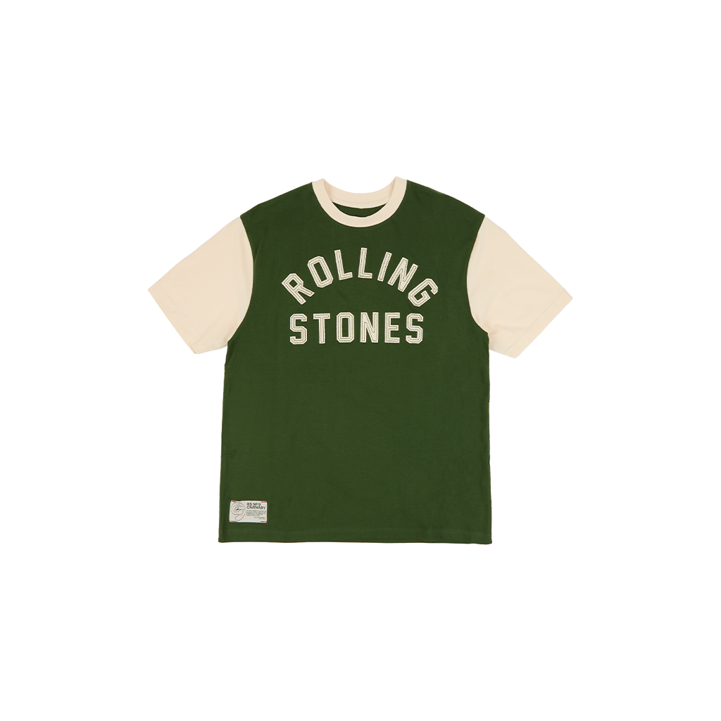 Stones Varsity Chenille Applique Green T-Shirt Front
