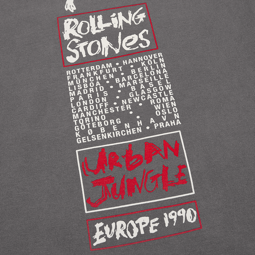 Urban Jungle Charcoal '90 Tour T-Shirt - The Rolling Stones Urban Jungle Charcoal '90 Tour T-Shirt - The Rolling Stones