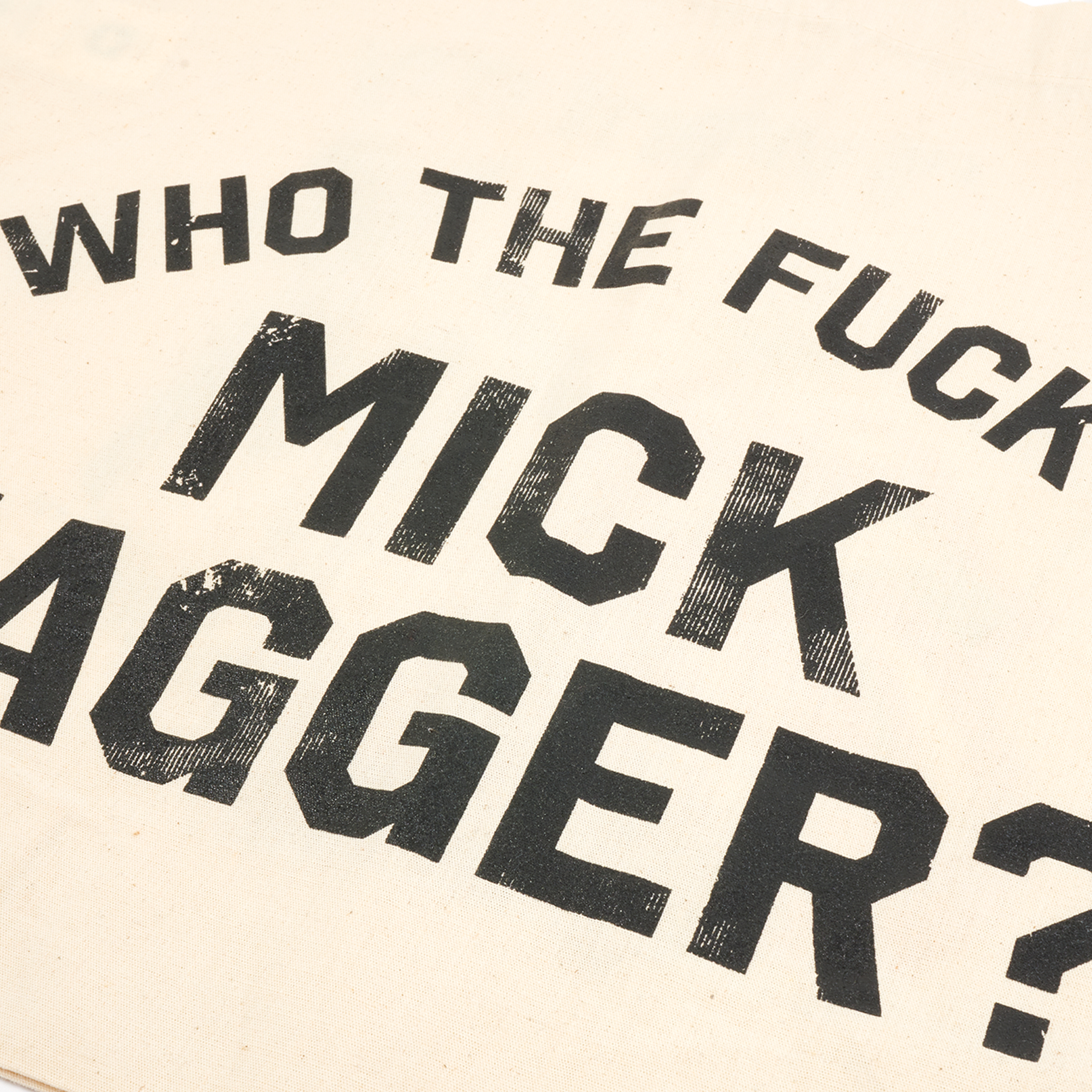 Rolling Stones x MTV Who The F Is Mick Jagger? Tote Front Detail