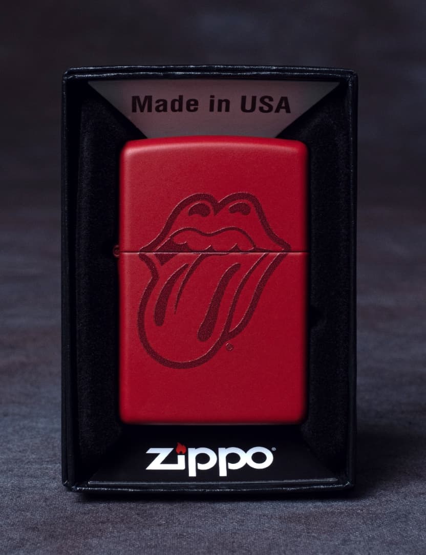 Stones Red Zippo Tongue Lighter - The Rolling Stones