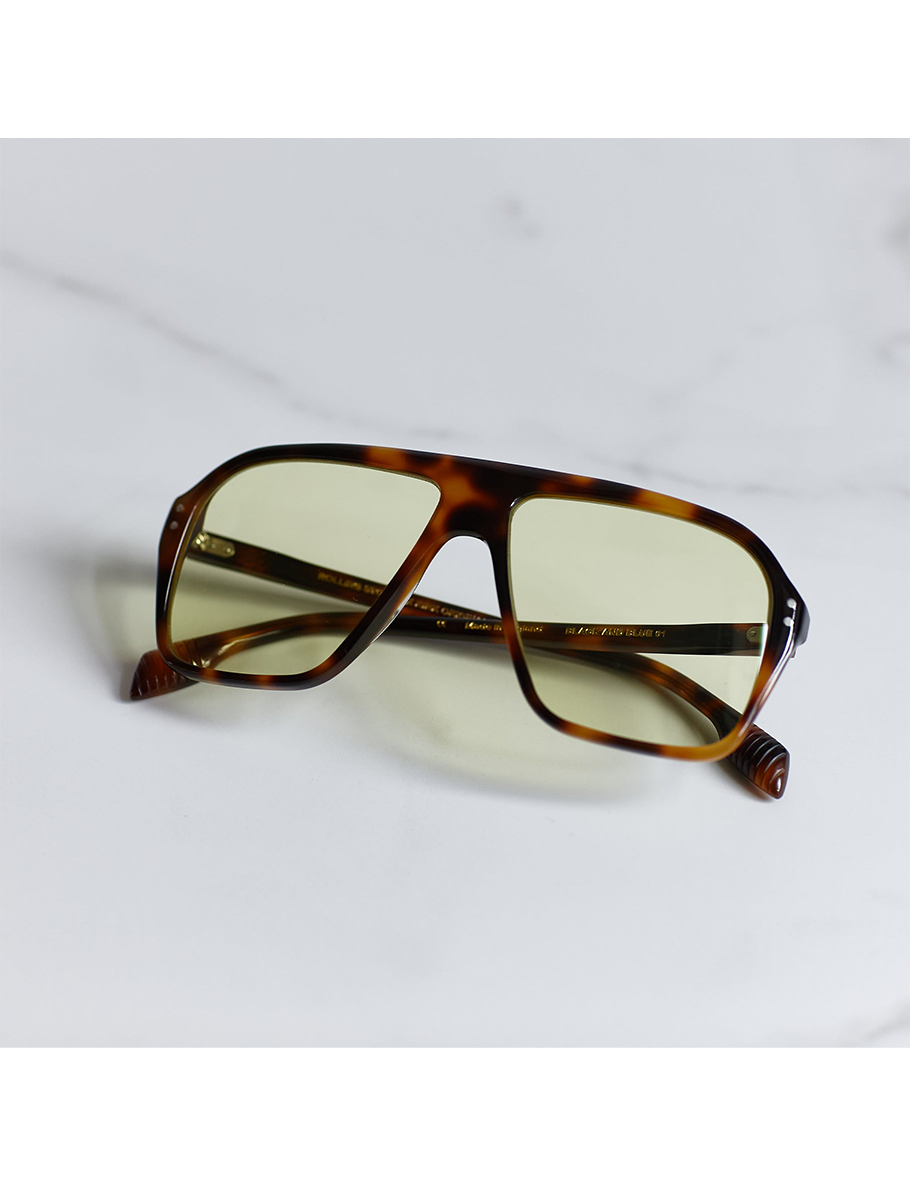 Stones x KIRK – Black & Blue Rock & Roll Aviator Front